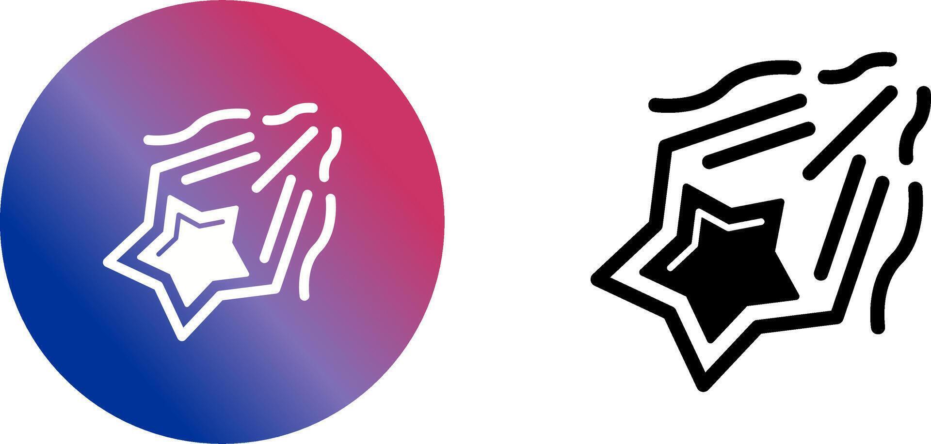 Shooting Star Icon Design vector