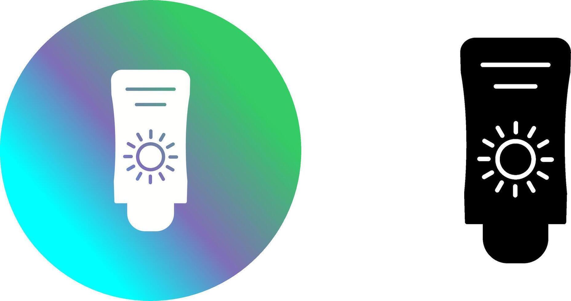 Sun Cream Icon Design vector