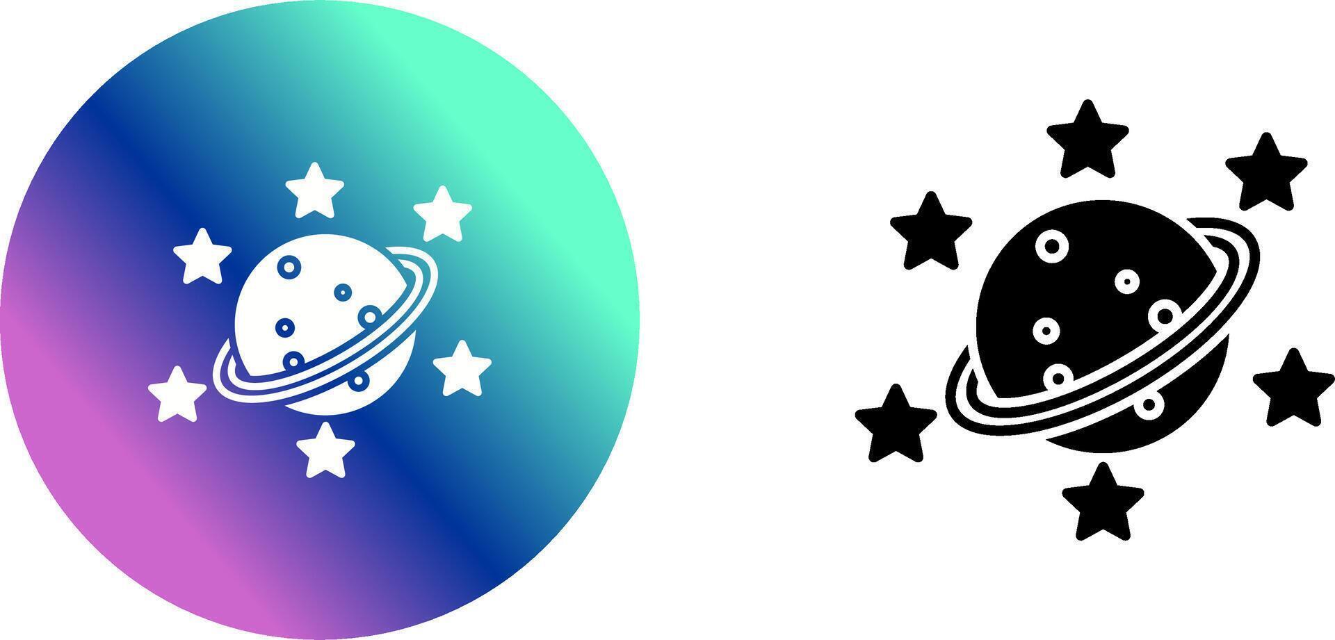 Saturn Icon Design vector