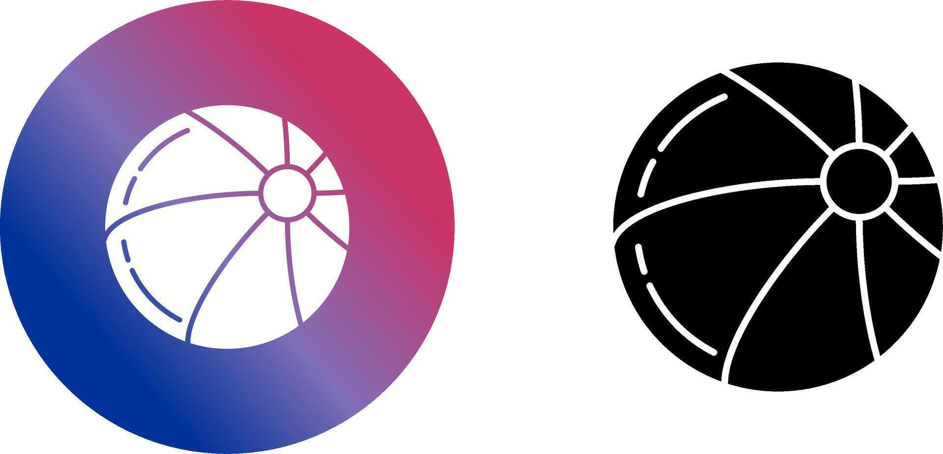 Beach Ball Icon Design vector