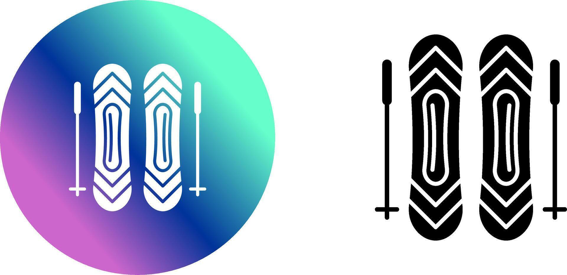 Ski Sticks Icon Design vector