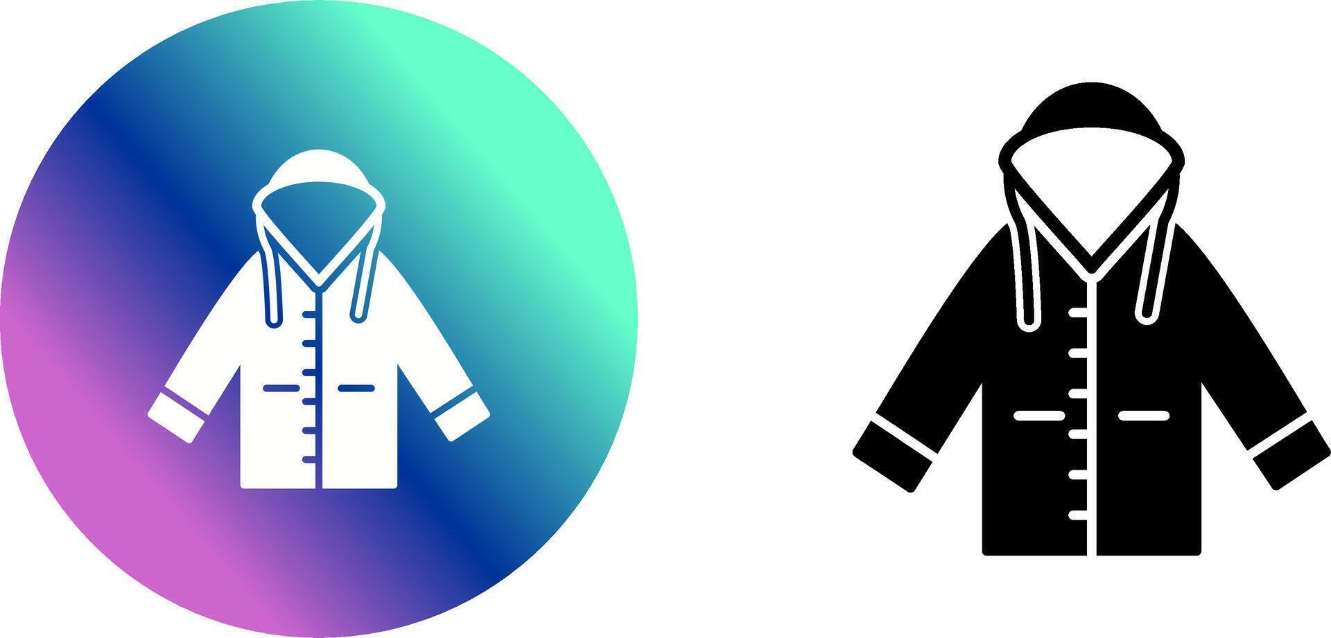 Raincoat Icon Design vector