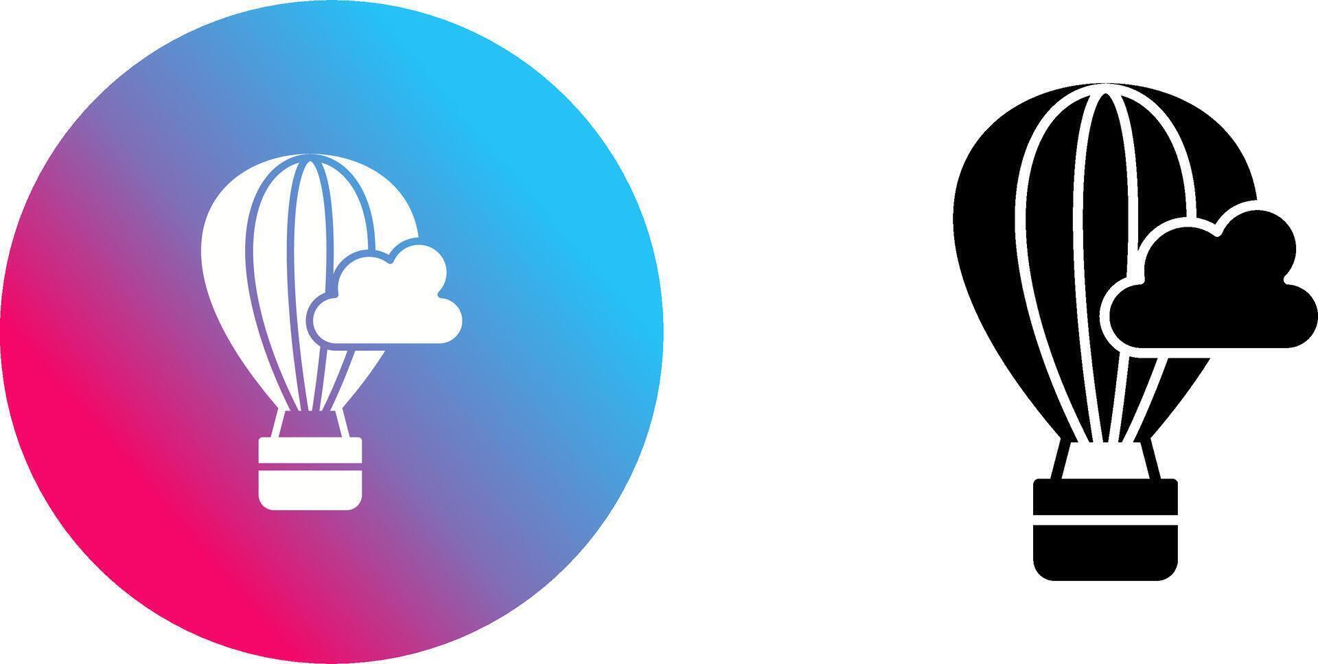 Hot Air Baloon Icon Design vector