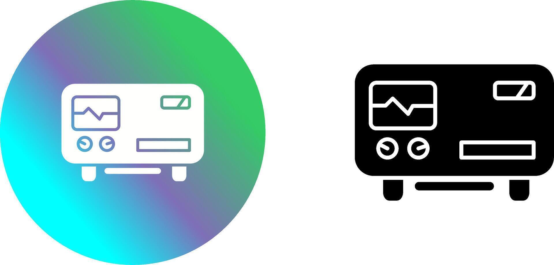 Oscillscope Icon Design vector
