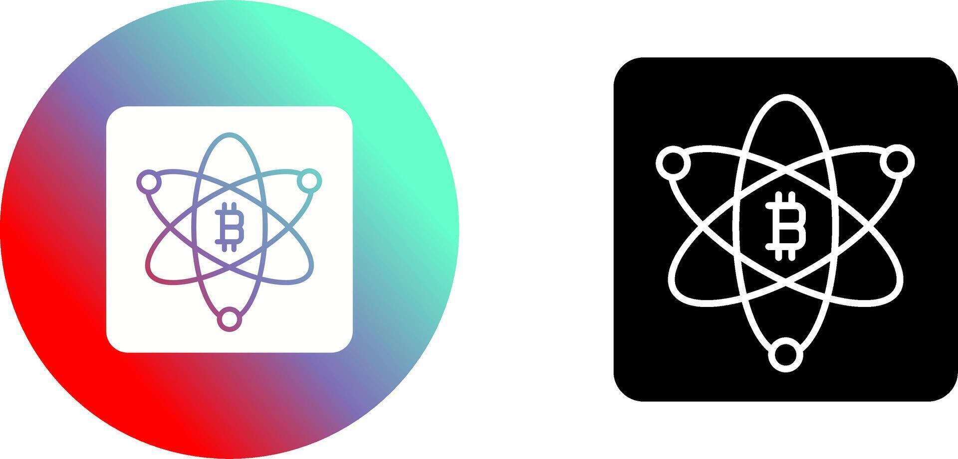 Bitcoin Science Icon Design vector