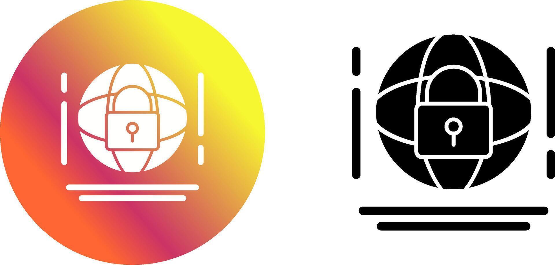 Internet Security Icon Design vector