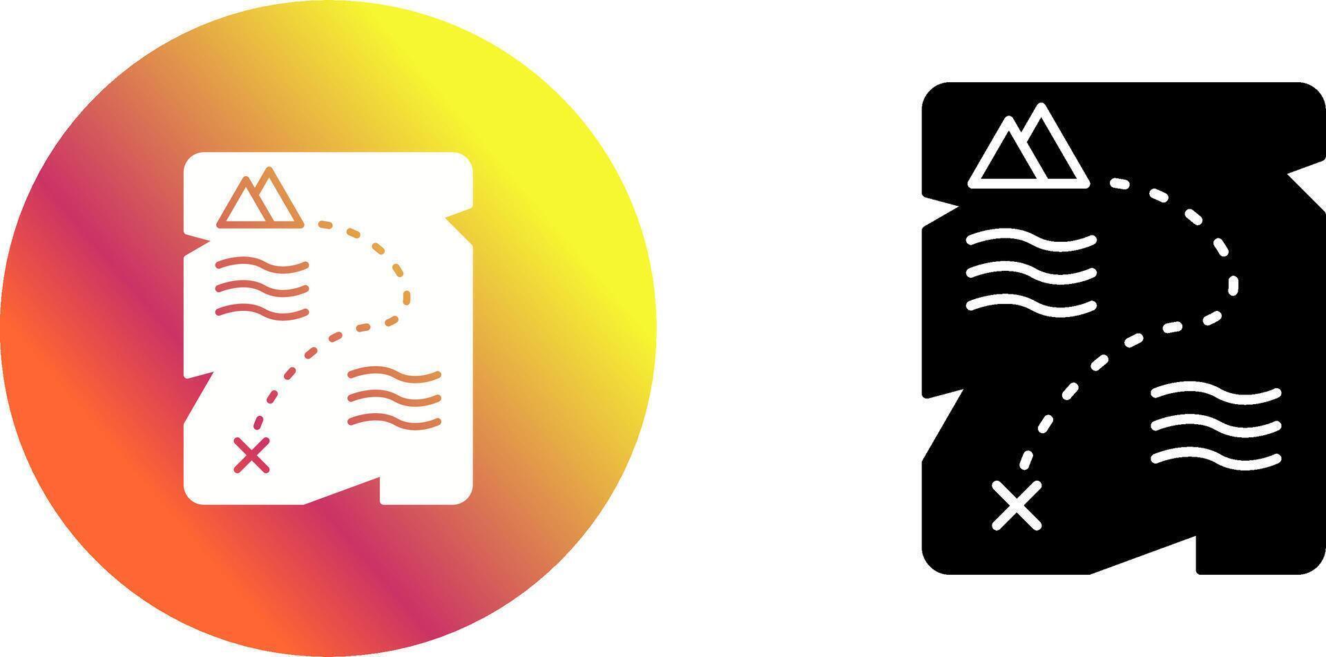 Treasure Map Icon Design vector