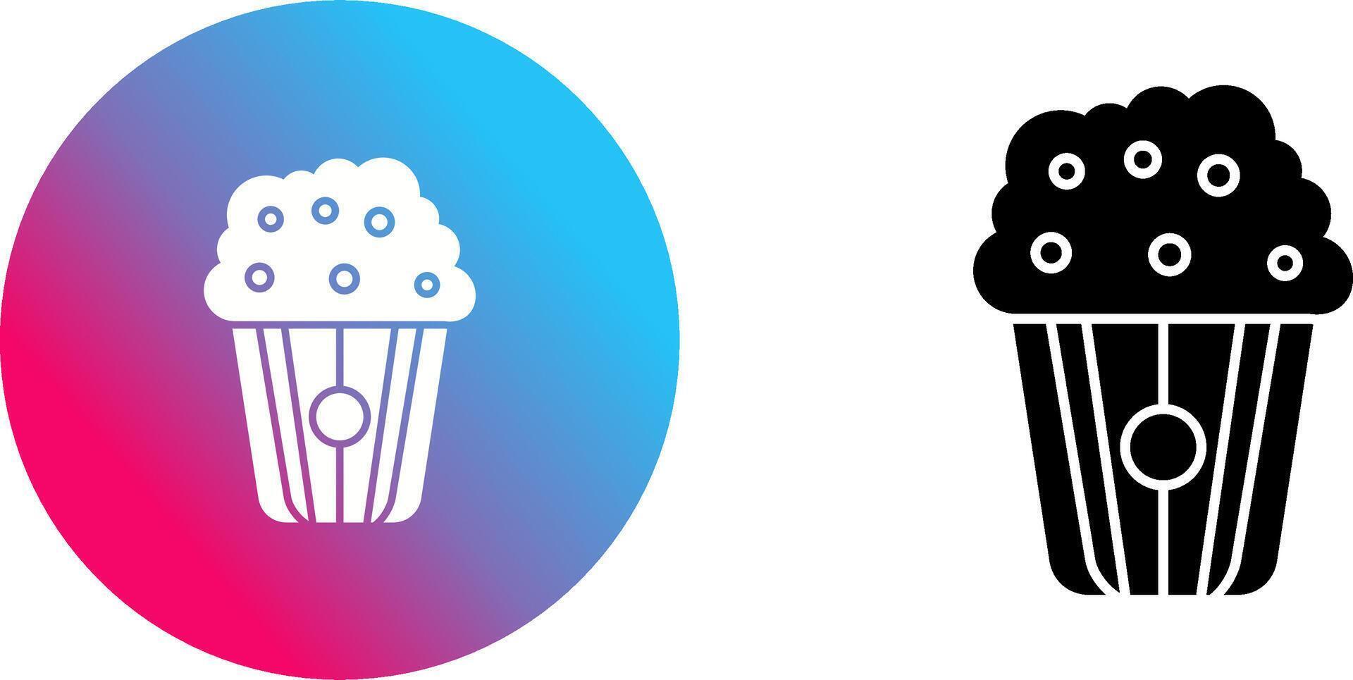Pop corn Icon Design vector
