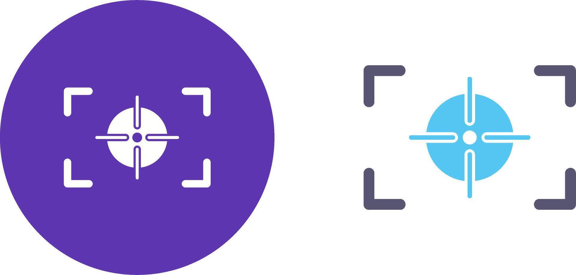 Unique Focus Horizontal Icon Design vector
