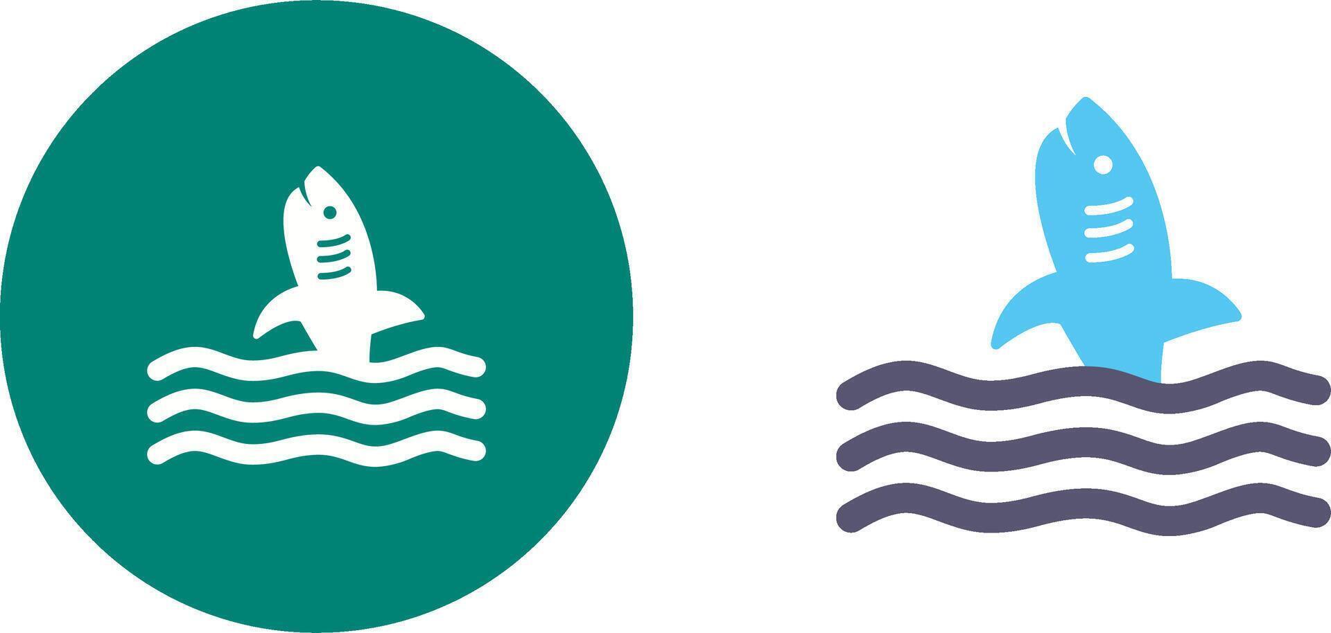 Dangerous Shark Icon Design vector