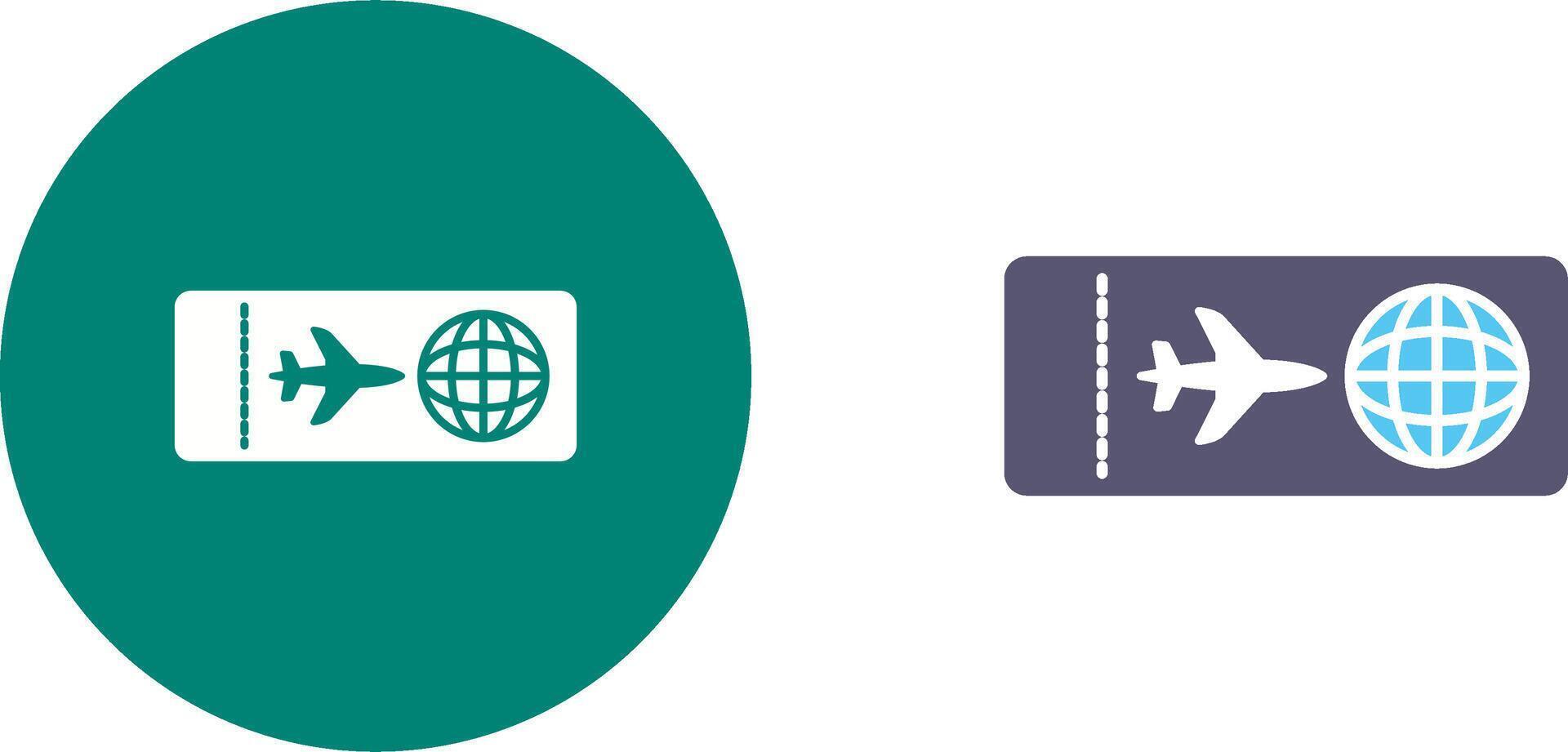 Plane Tickets Icon Design vector