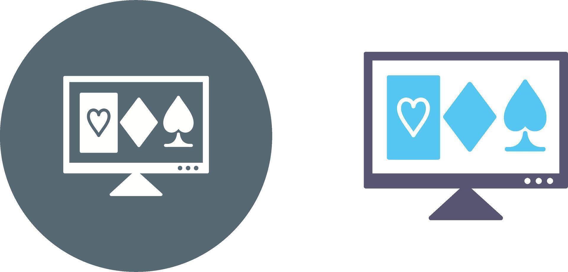 Online Gambling Icon Design vector