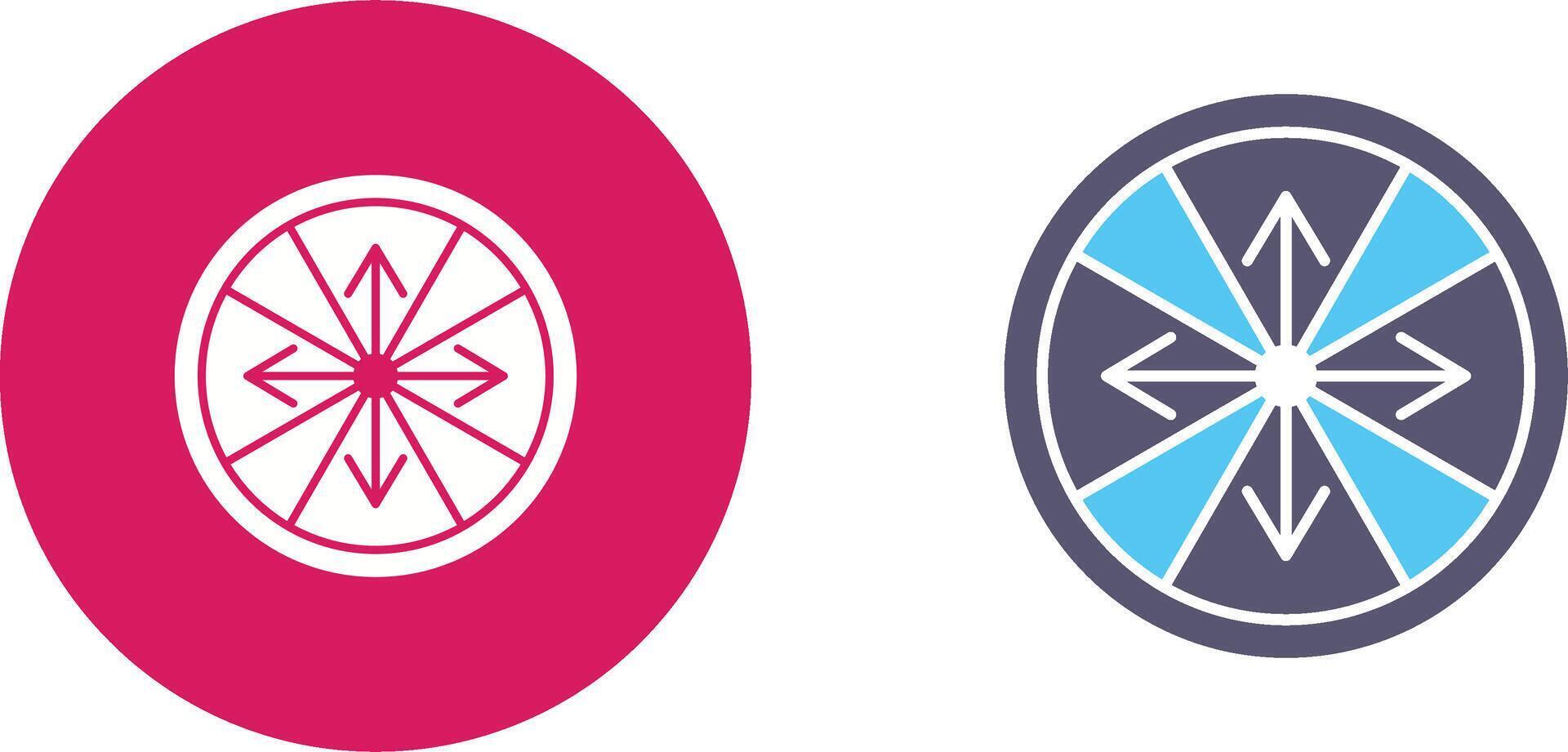 Roulette with Arrow Icon Design vector