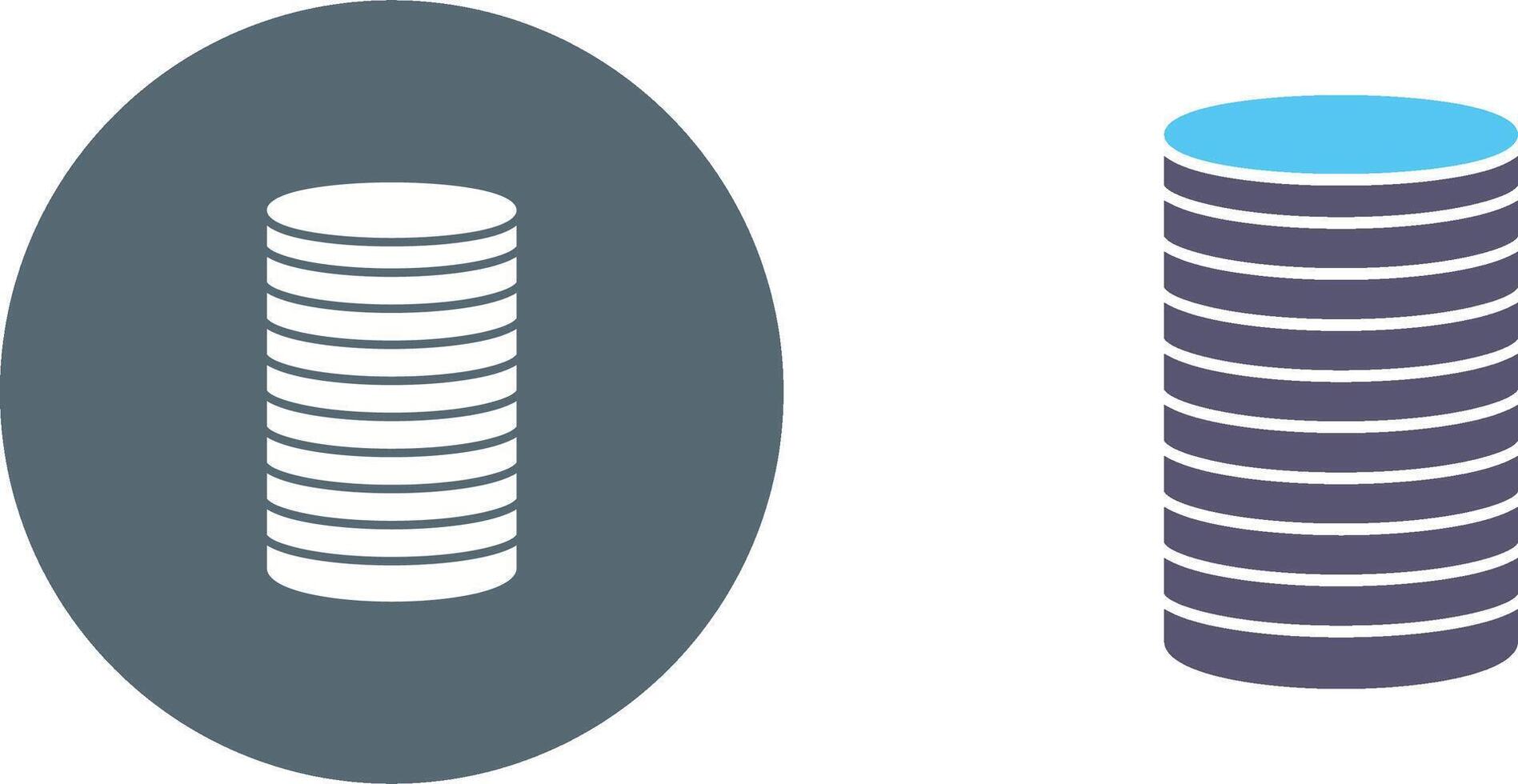 Stack of Coins Icon Design vector