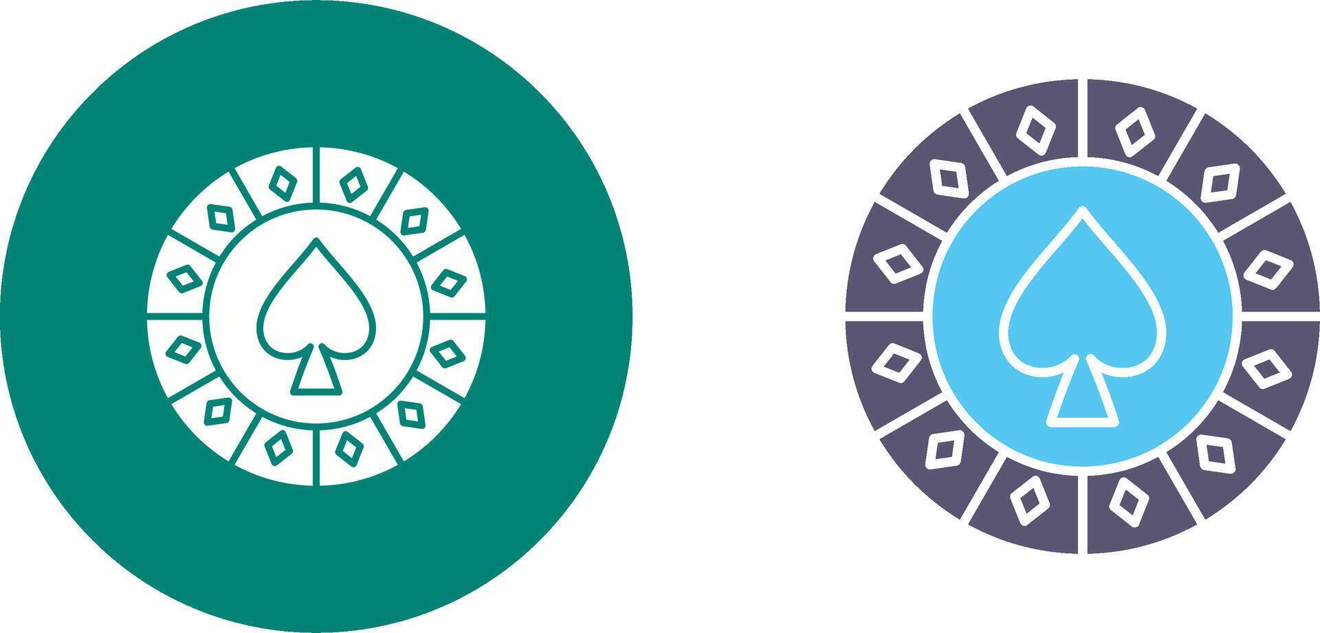 Spade Chip Icon Design vector