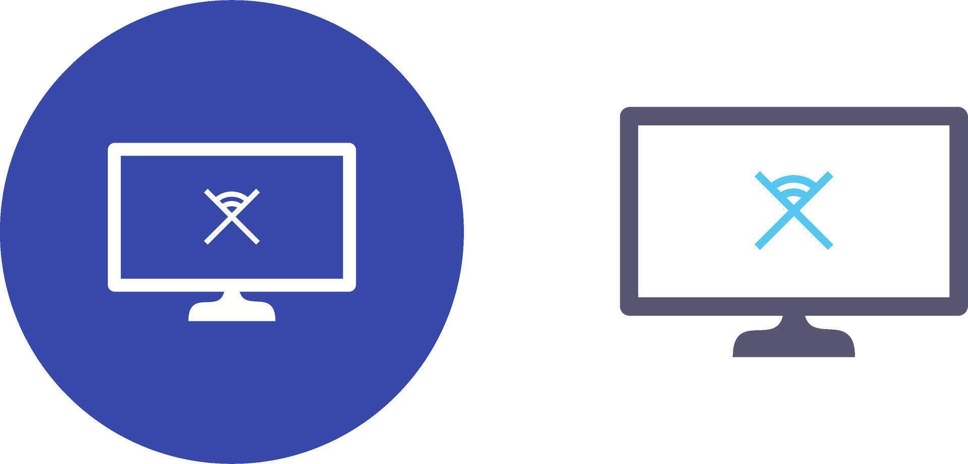Unique Disconnected Network Icon Design vector