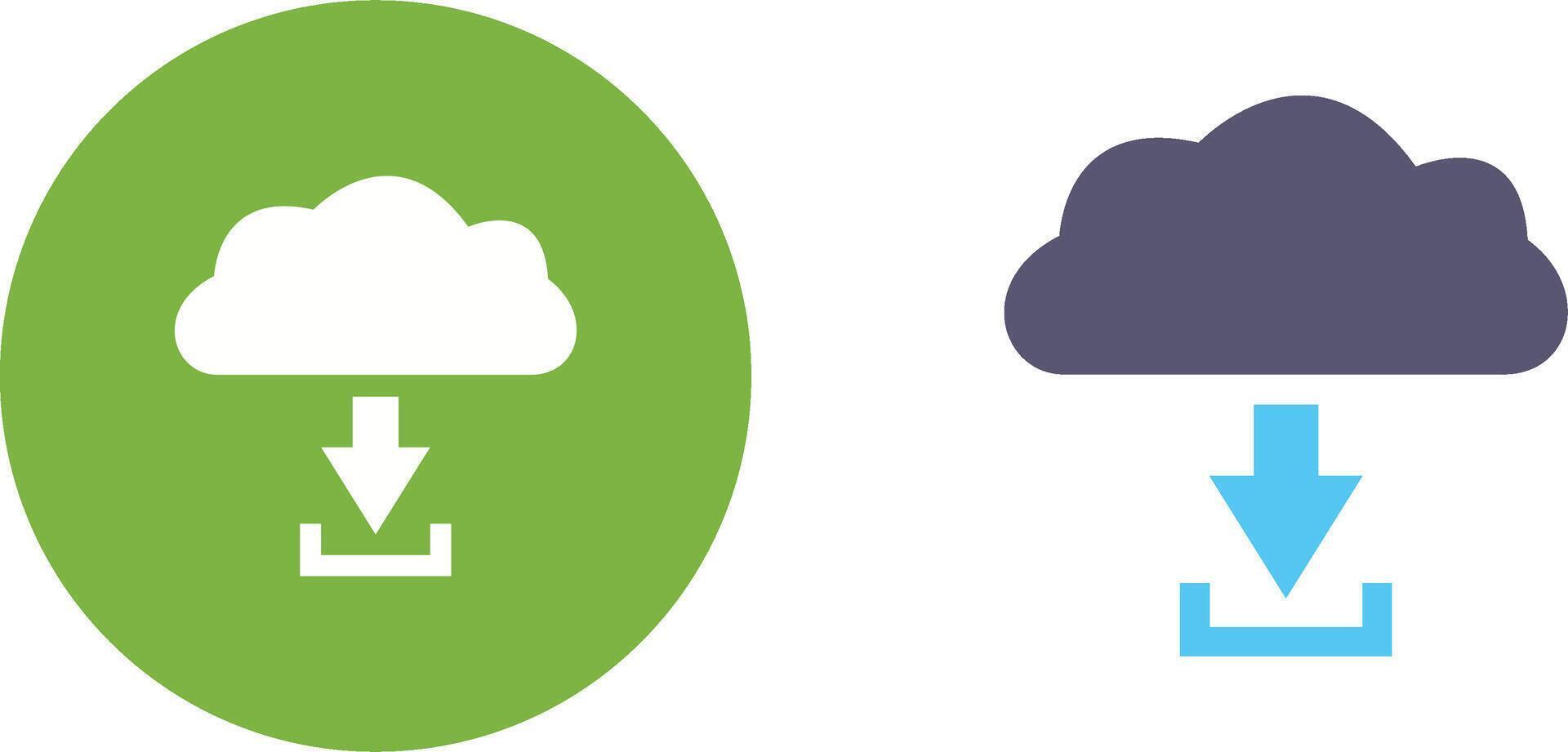 Unique Download from Cloud Icon Design vector