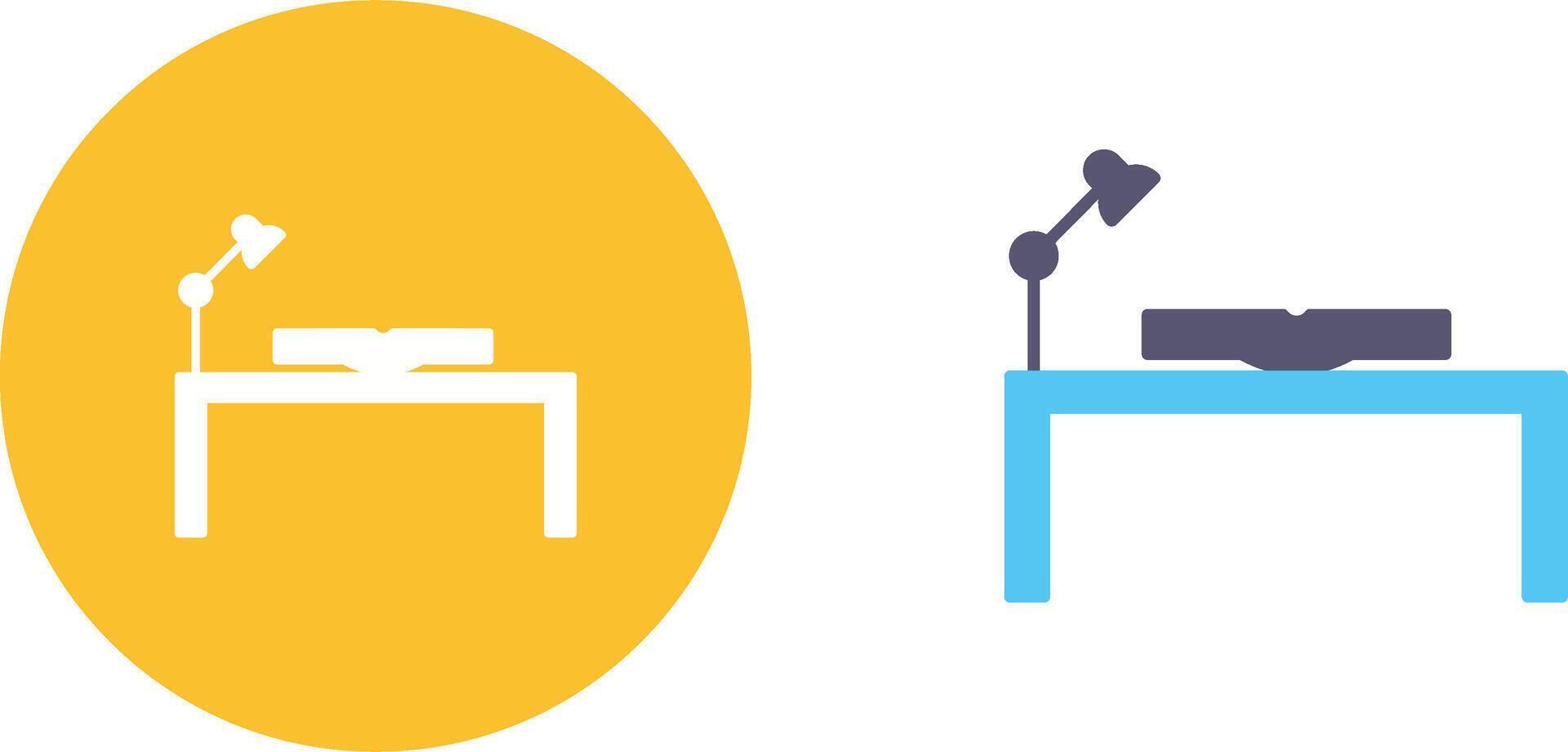 Unique Study Desk Icon Design vector