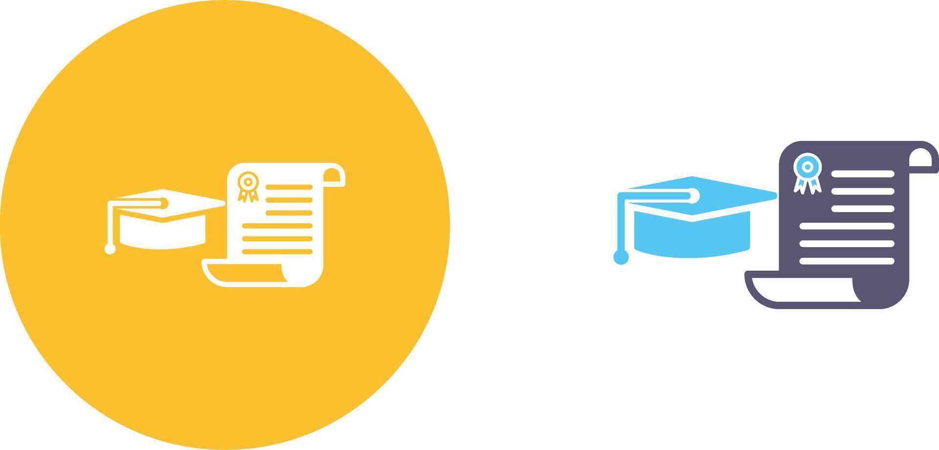 Unique Graduation Icon Design vector
