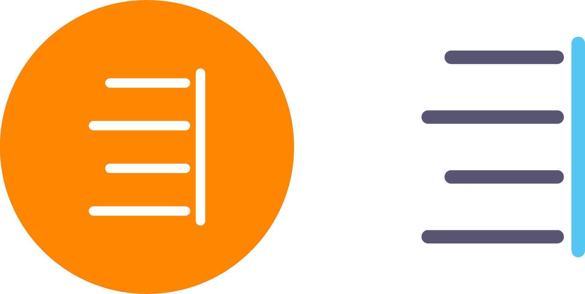 Unique Right Align Icon Design vector
