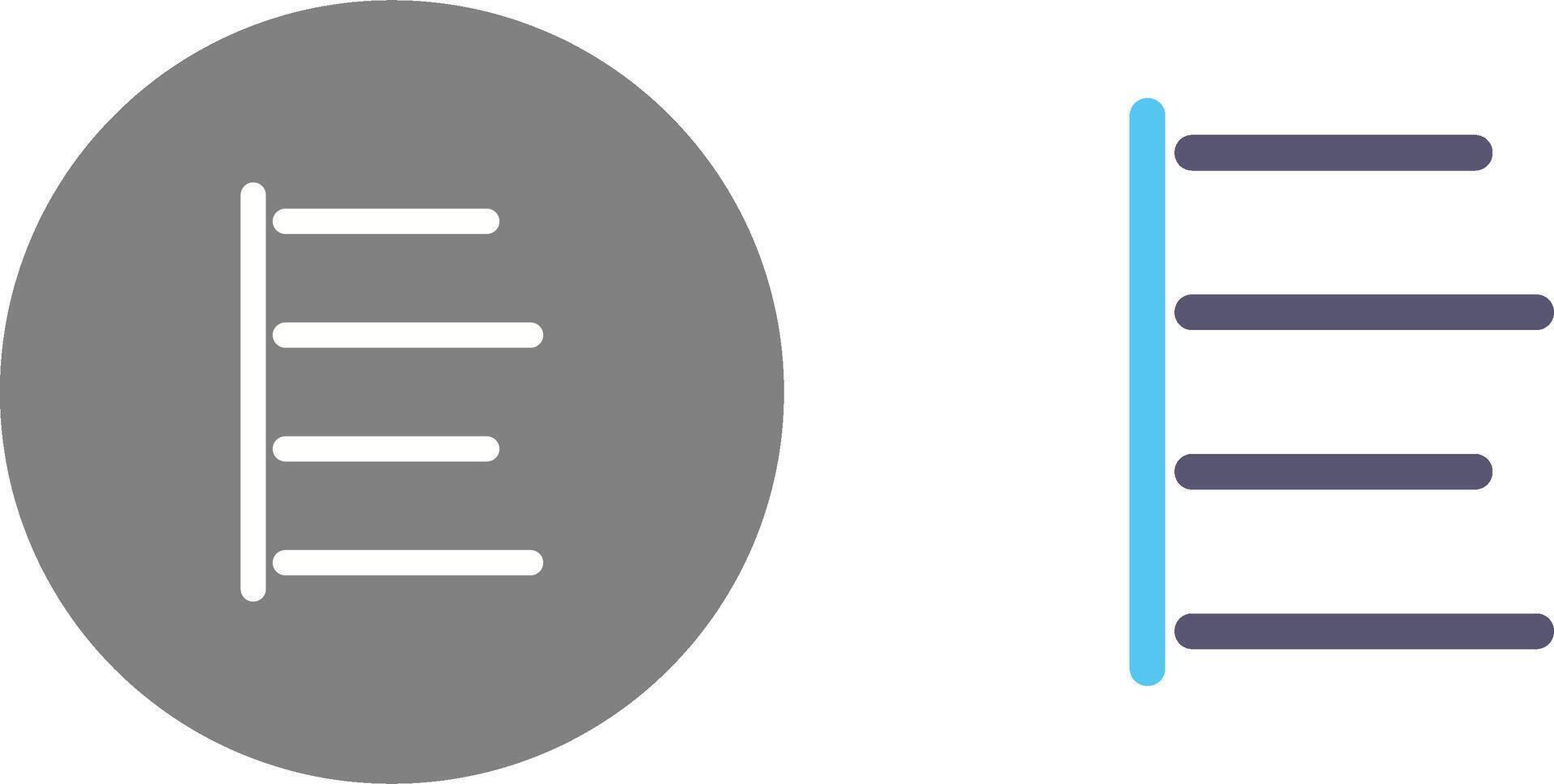 Unique Left Align Icon Design vector