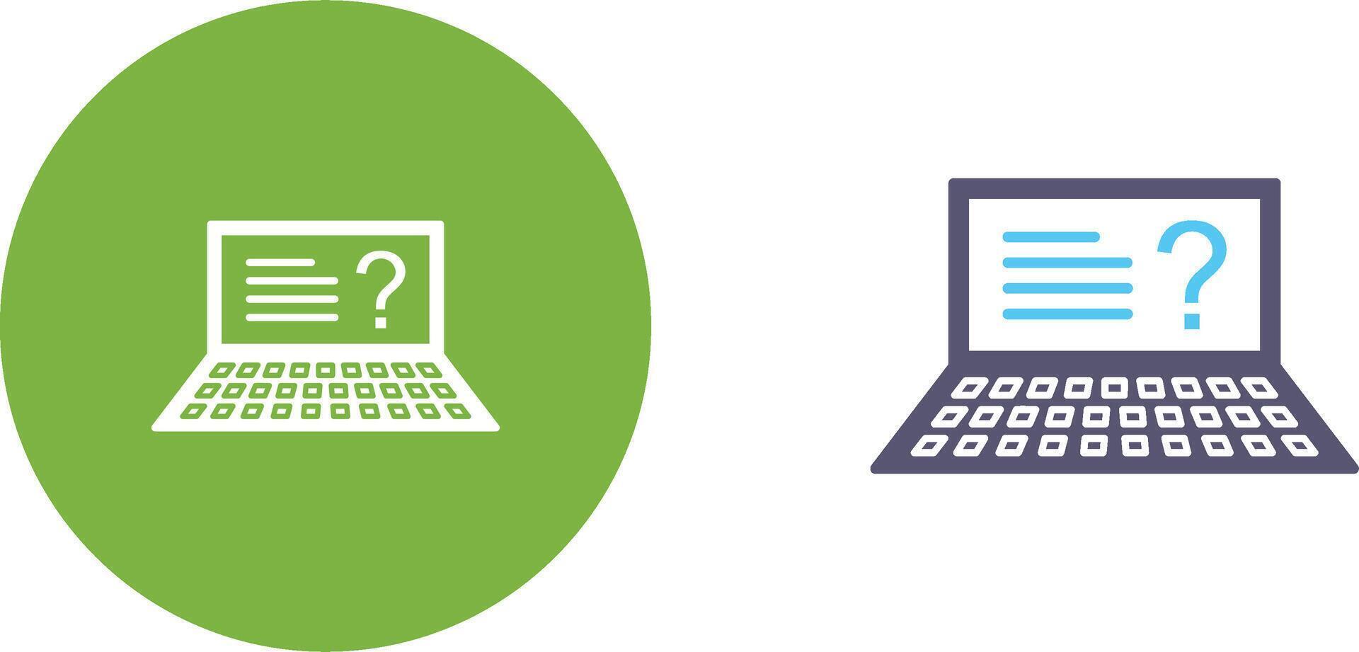Unique Online Exam Icon Design vector