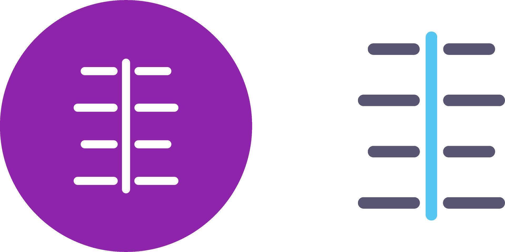 Unique Center Align Icon Design vector