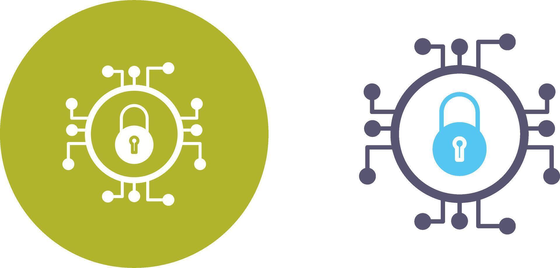 Unique Data Security Icon Design vector