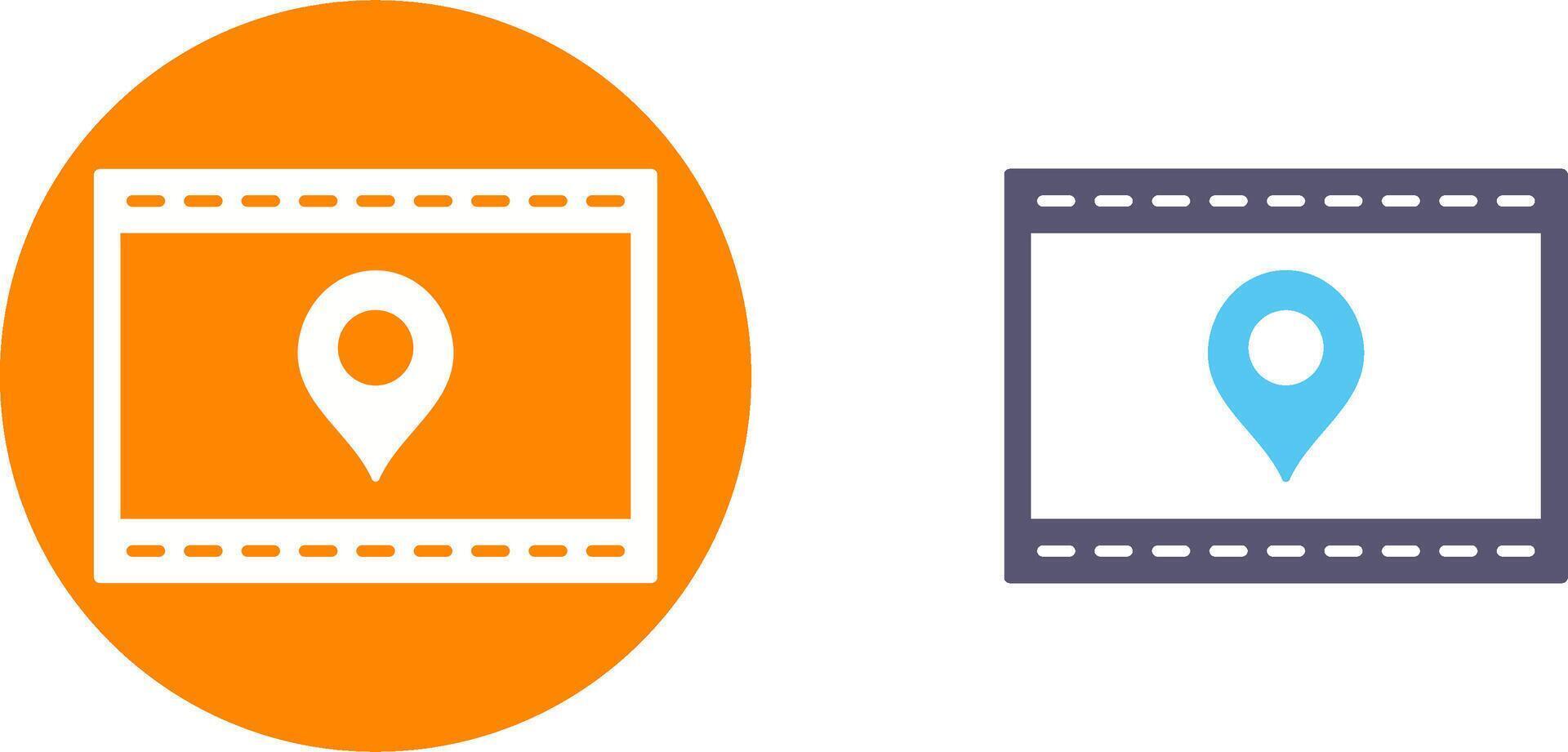 Unique Location Web Advertising Icon Design vector