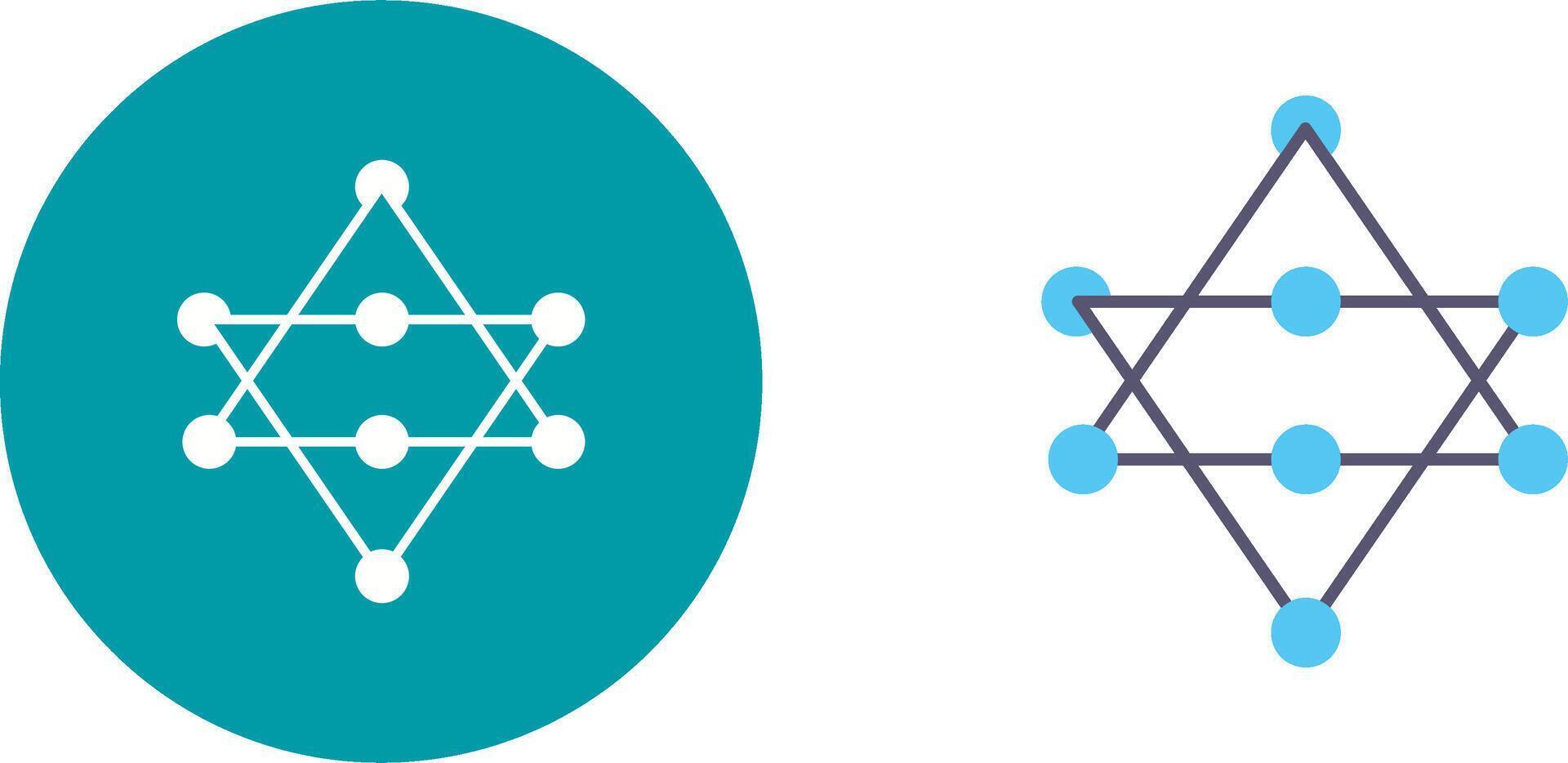 Unique Networks Icon Design vector