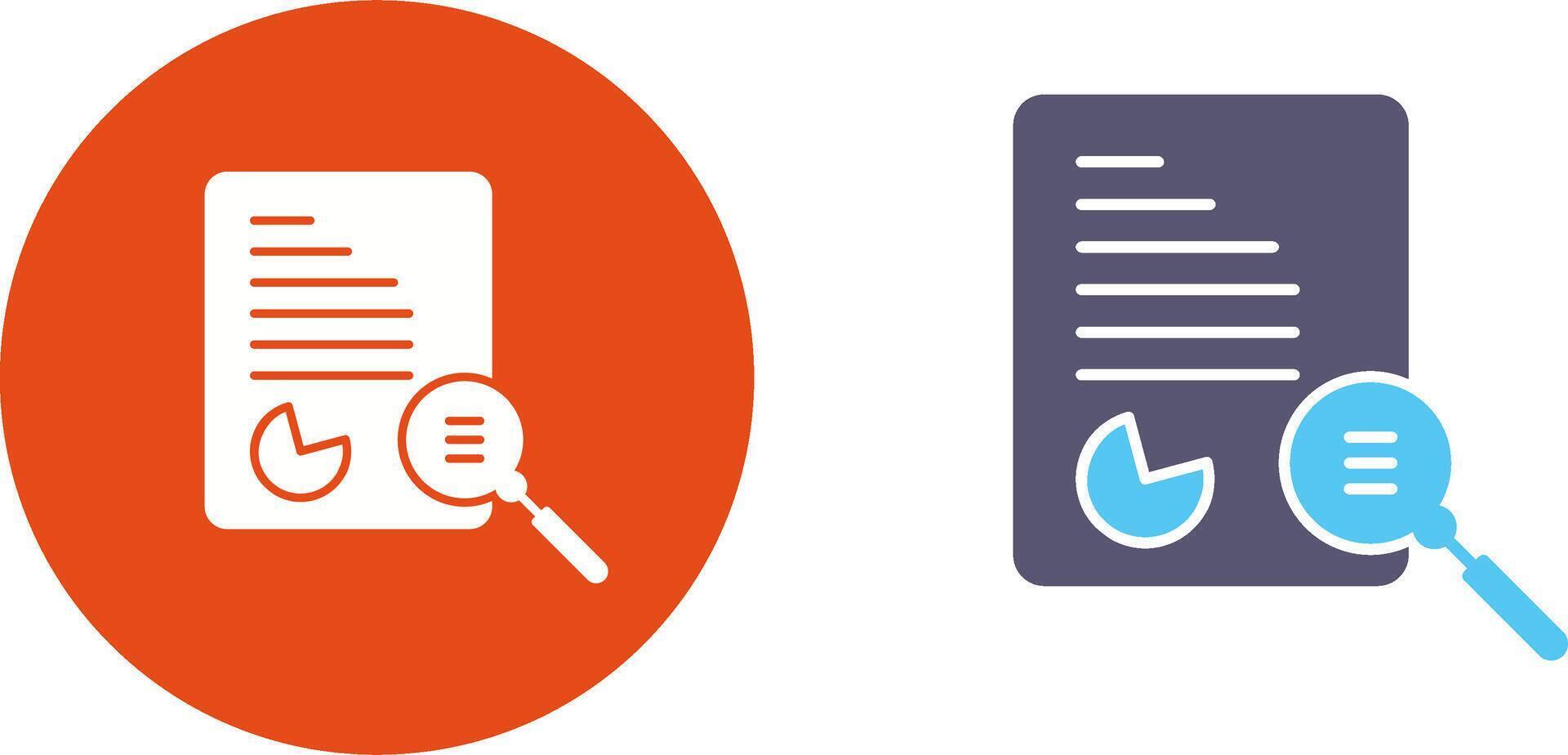 Unique Case Study Icon Design vector