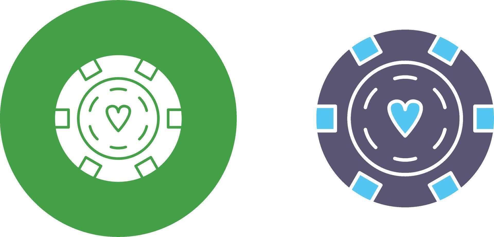 Unique Poker Chips Icon Design vector