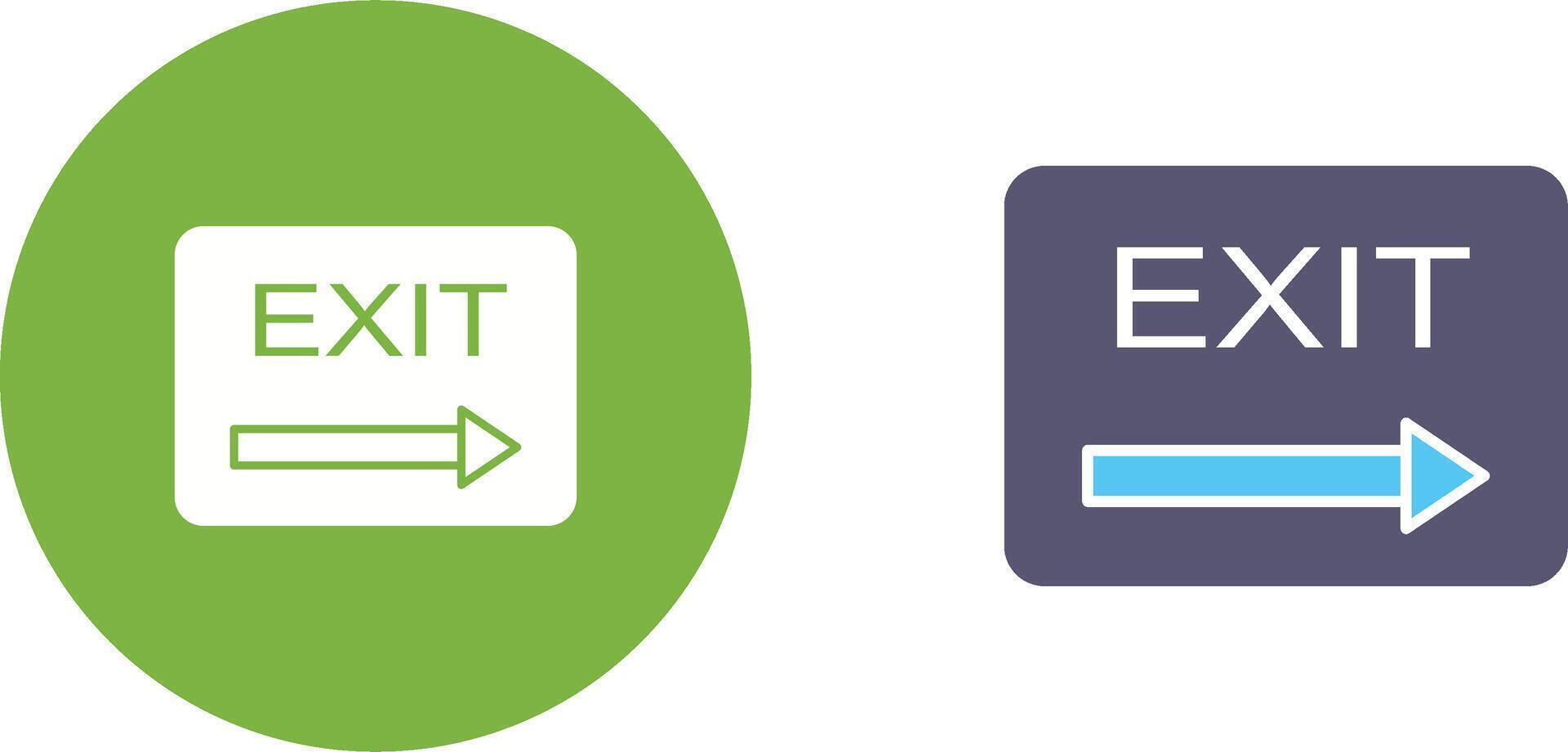 Unique Exit Icon Design vector