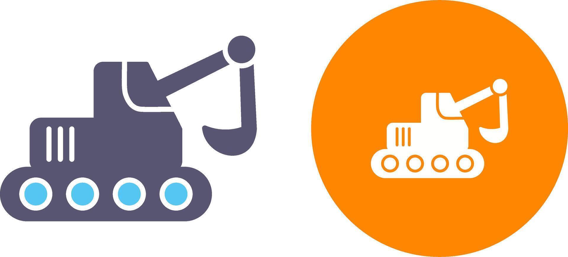 Escavator Icon Design vector