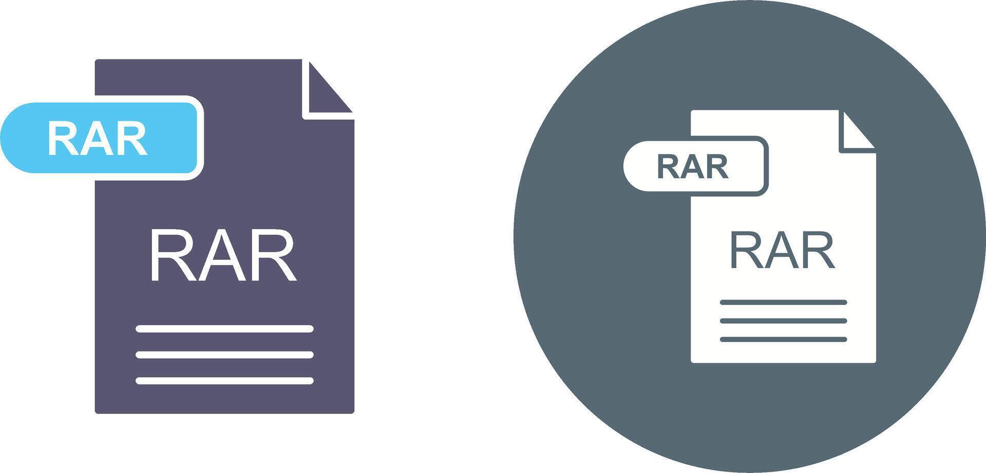RAR Icon Design vector