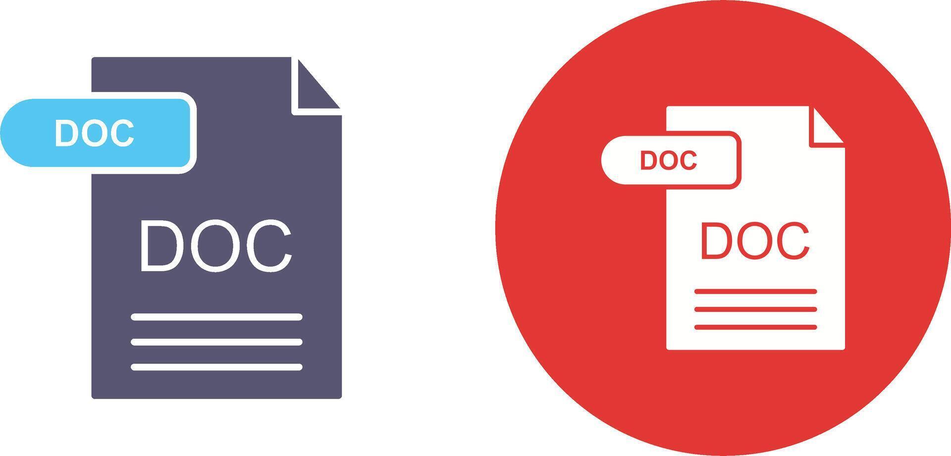 DOC Icon Design vector