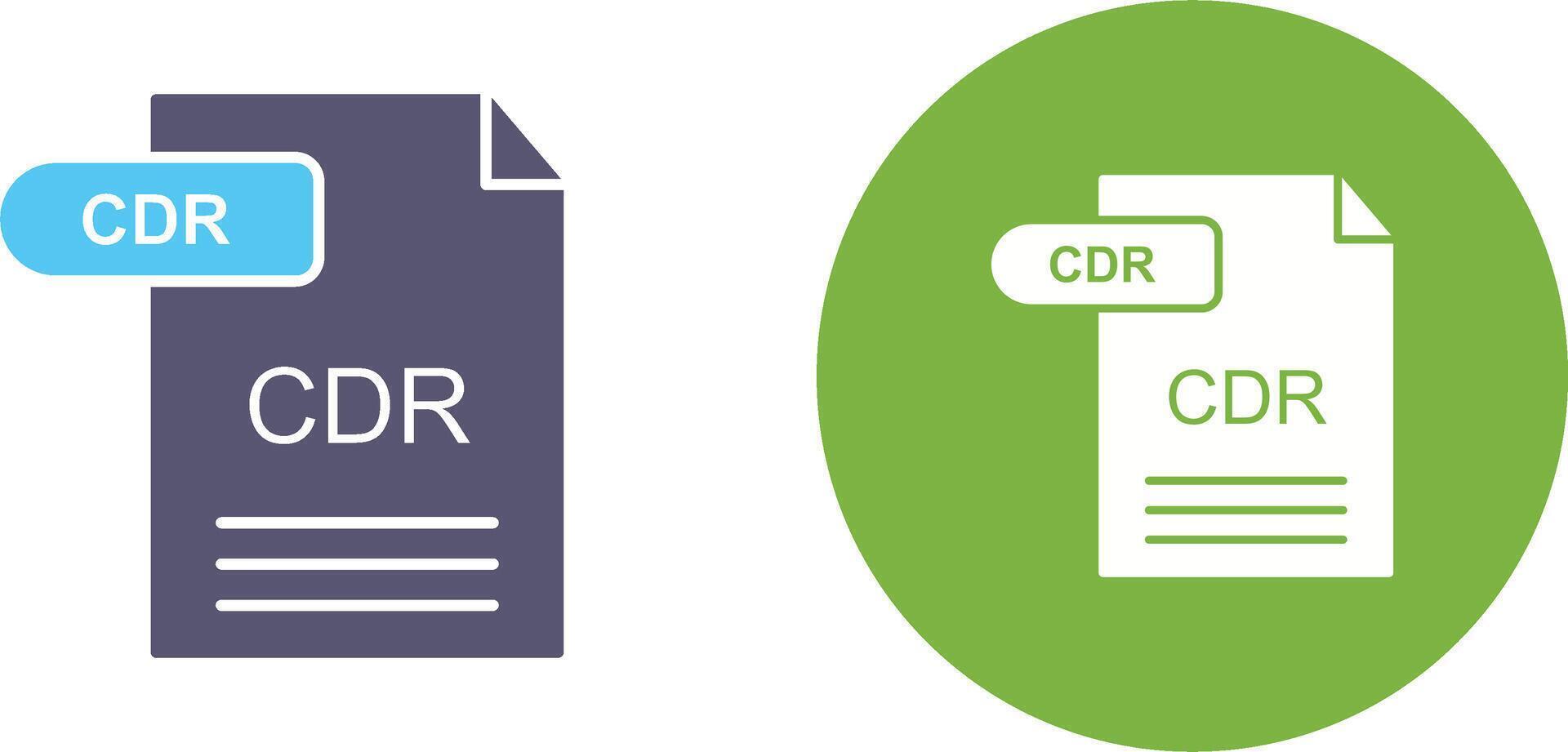 CDR Icon Design vector