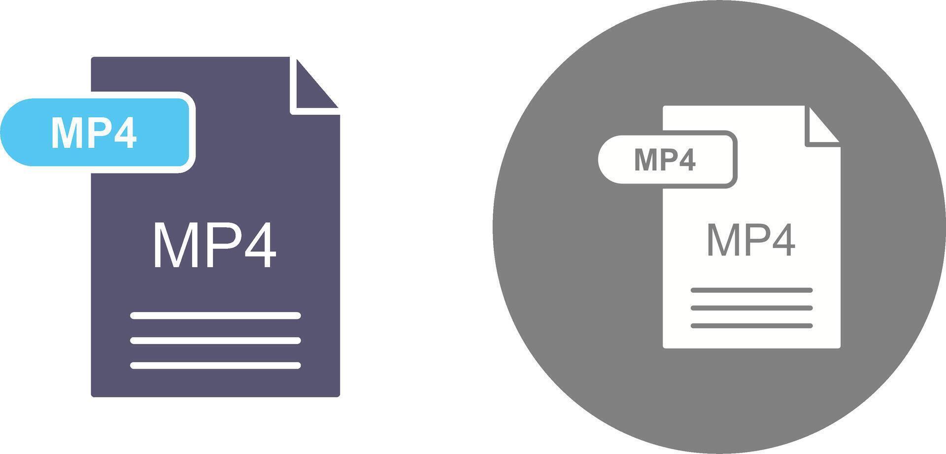 MP4 Icon Design vector