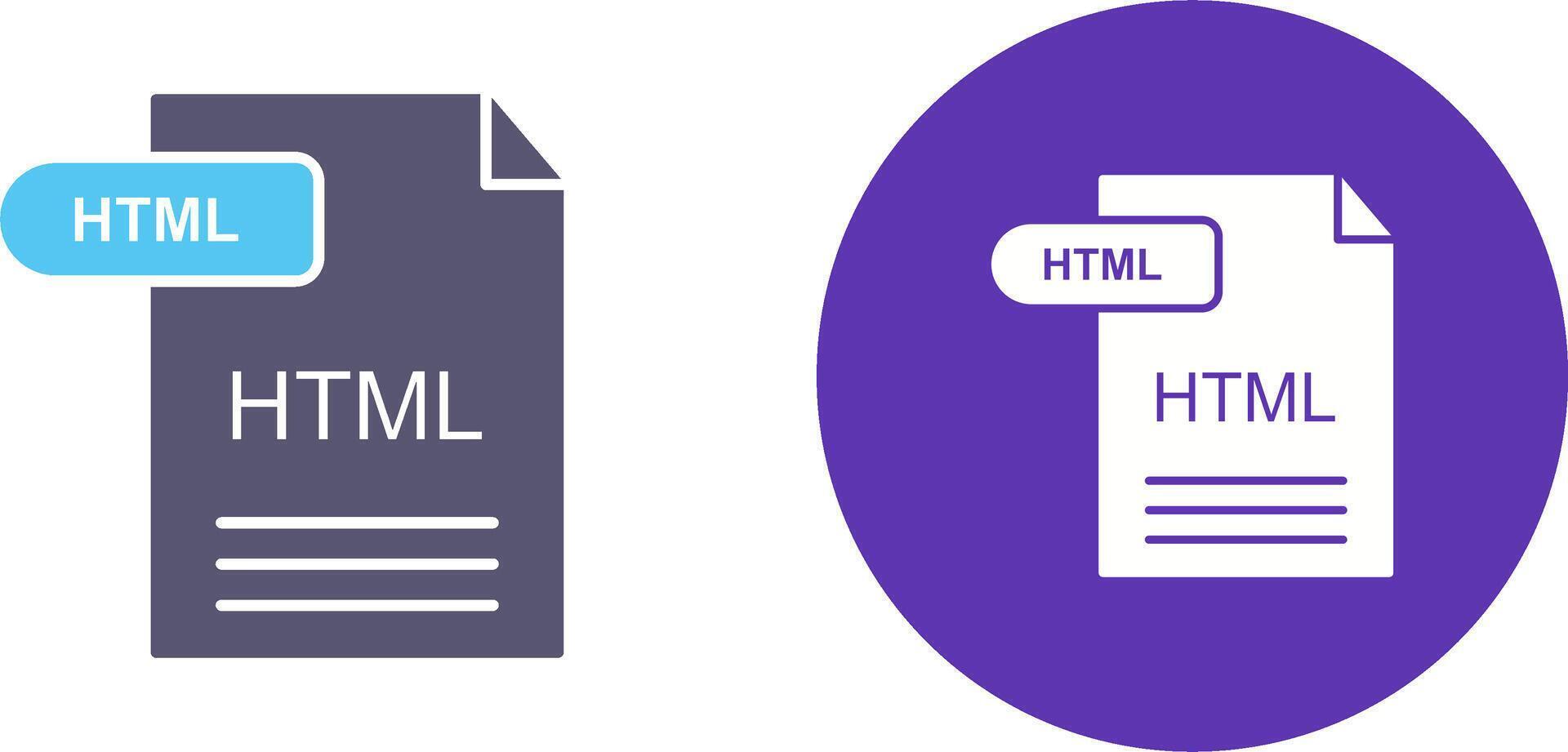 HTML Icon Design vector