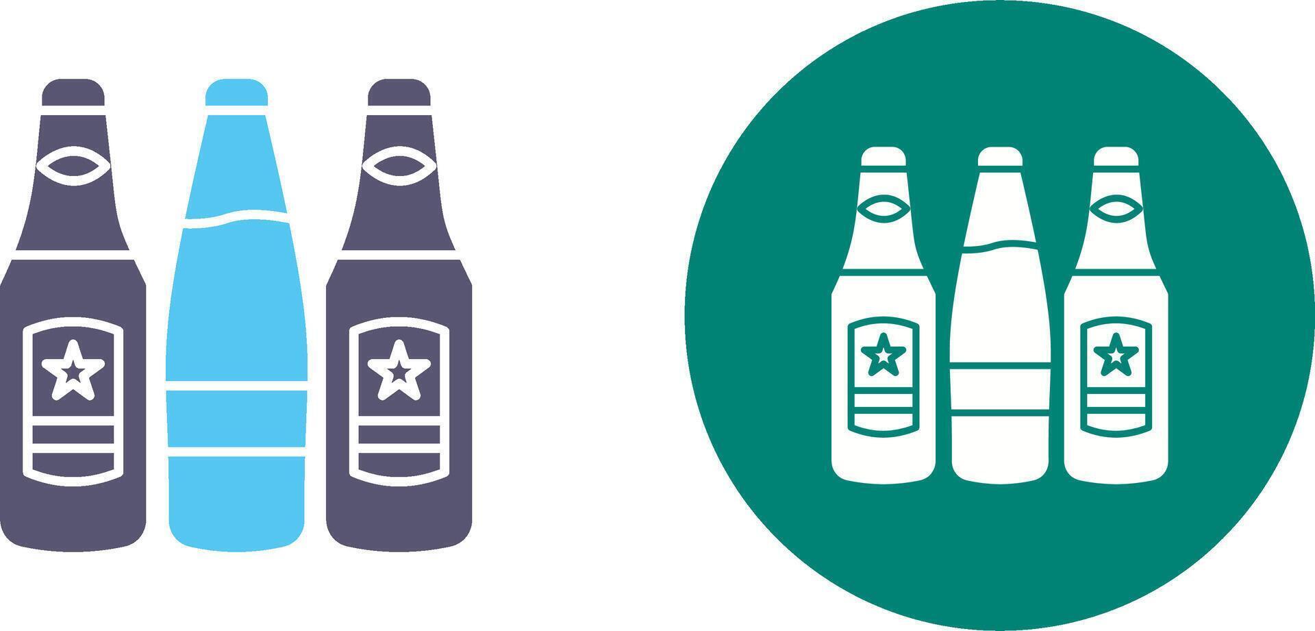 Beer Bottles Icon Design vector