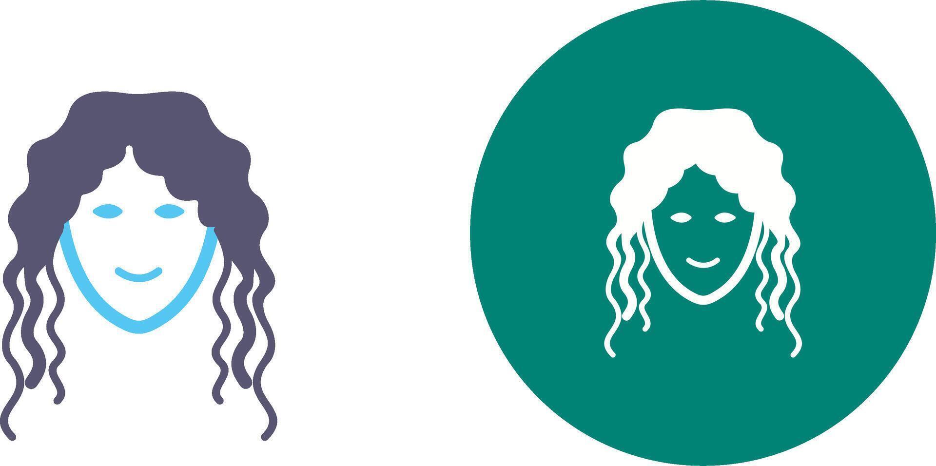 Hair Curly Icon Design vector