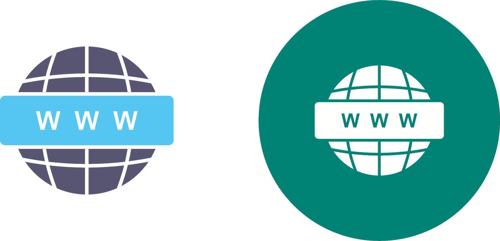 World Wide Web Icon Design vector