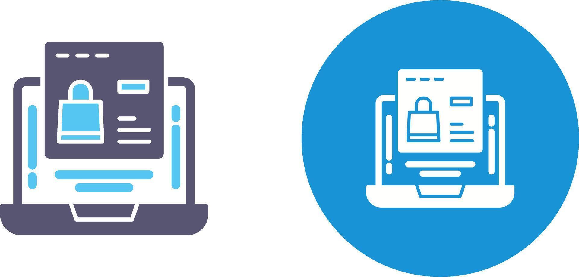 Online Shopping Icon Design vector