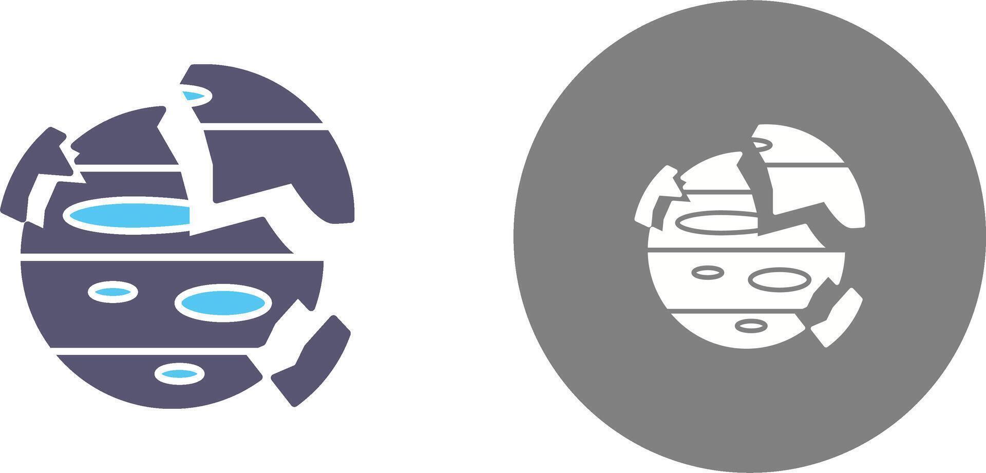 Destroyed Icon Design vector