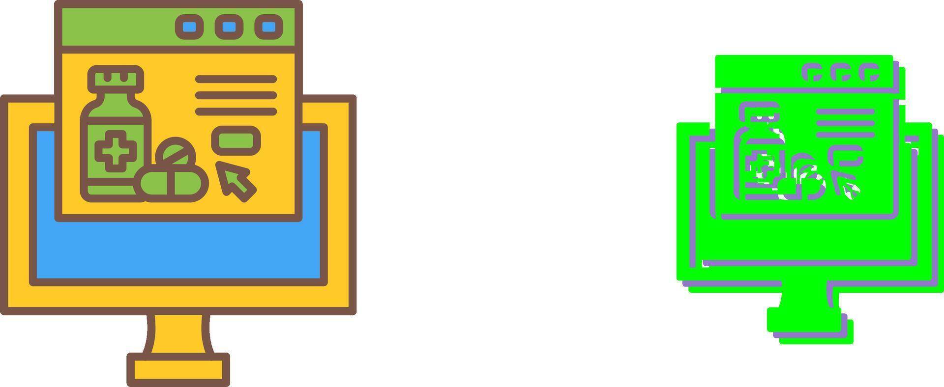 Online store Icon Design vector
