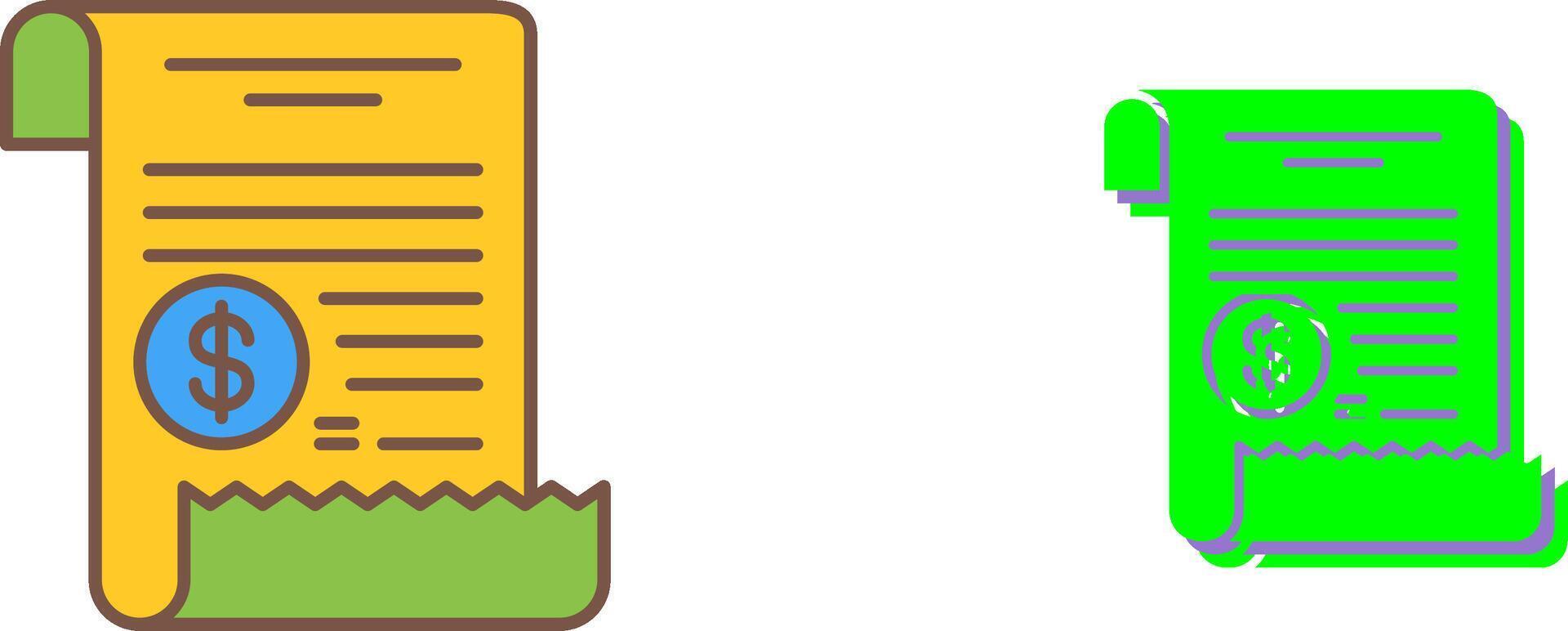Receipt Icon Design vector