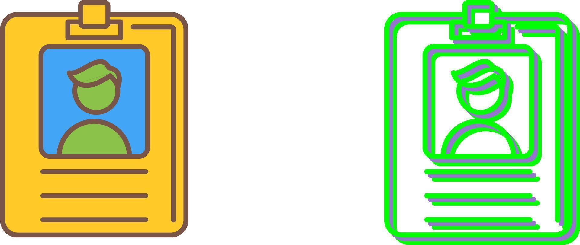Id Card Icon Design vector