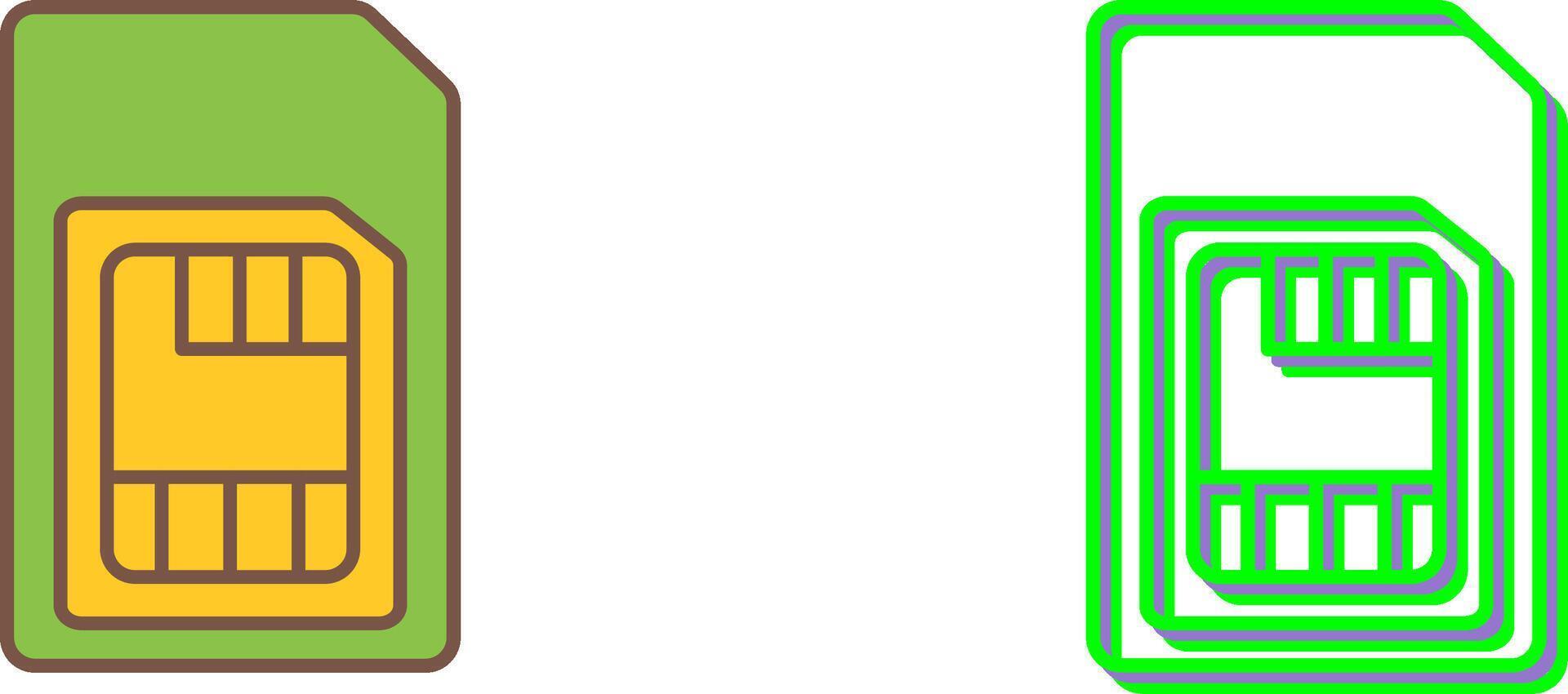 Sim Card Icon Design vector