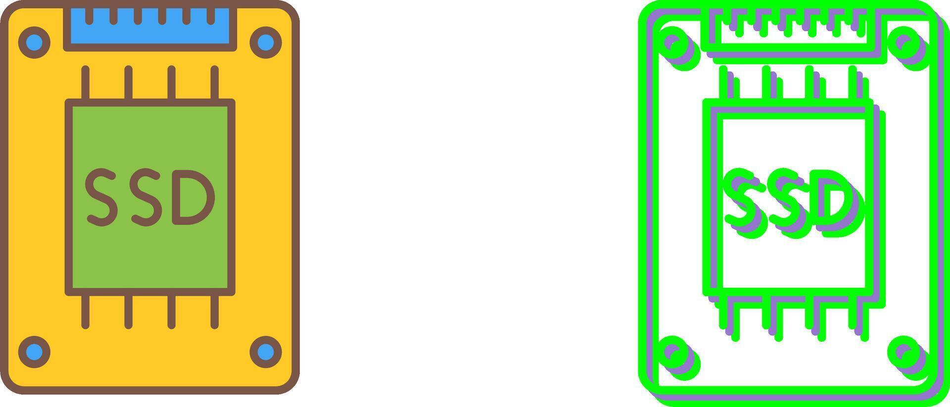 Ssd Icon Design vector