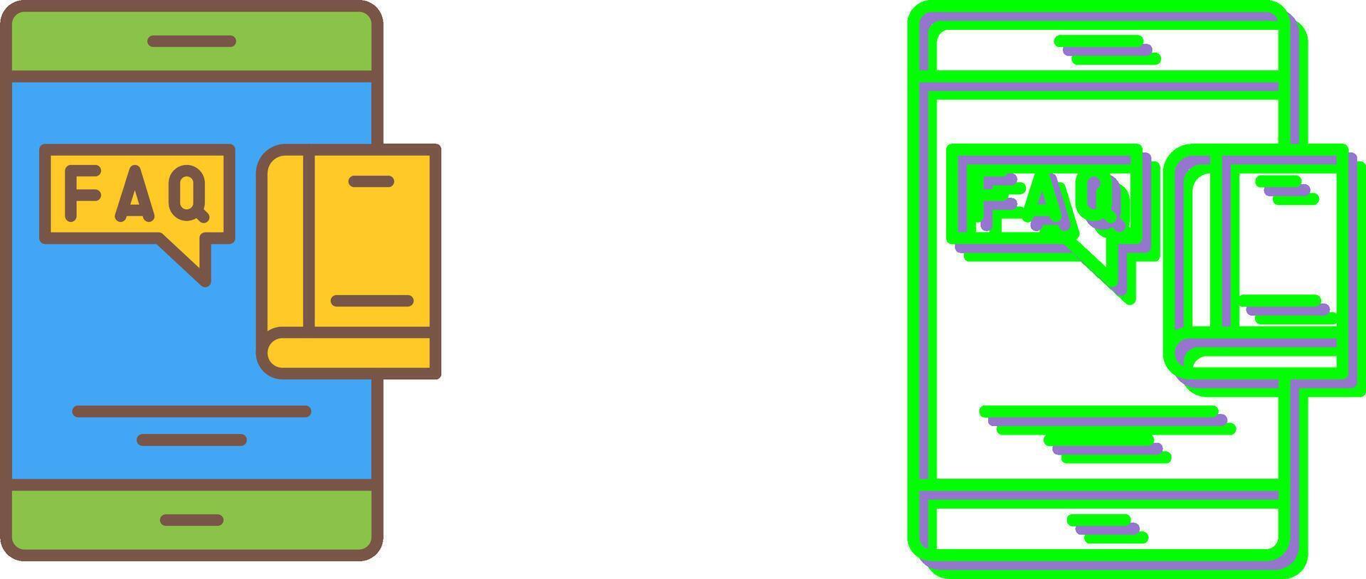 Faq Icon Design vector